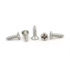 Tornillos Pija Cabeza Plana Cruz 6x1/2 Níquel Satinado (100 Piezas)